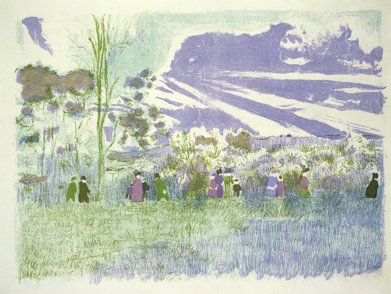Across the Fields, 189899 tekijältä Edouard Vuillard