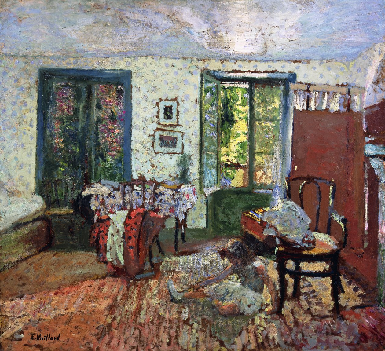 Annette sisätiloissa; Annette sisätiloissa, n. 1903 tekijältä Edouard Vuillard