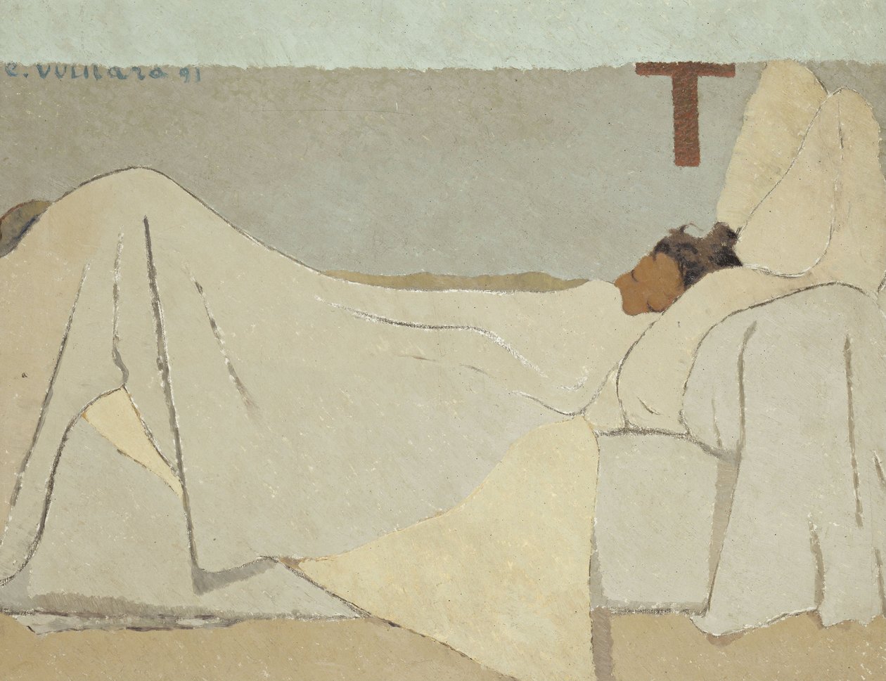 Au lit In Bed, 1891 tekijältä Edouard Vuillard