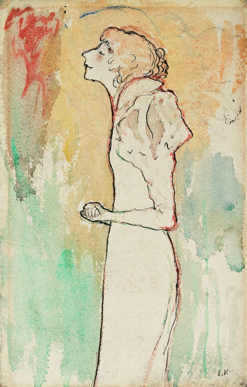 Laulaja, n. 1891-1892 tekijältä Edouard Vuillard