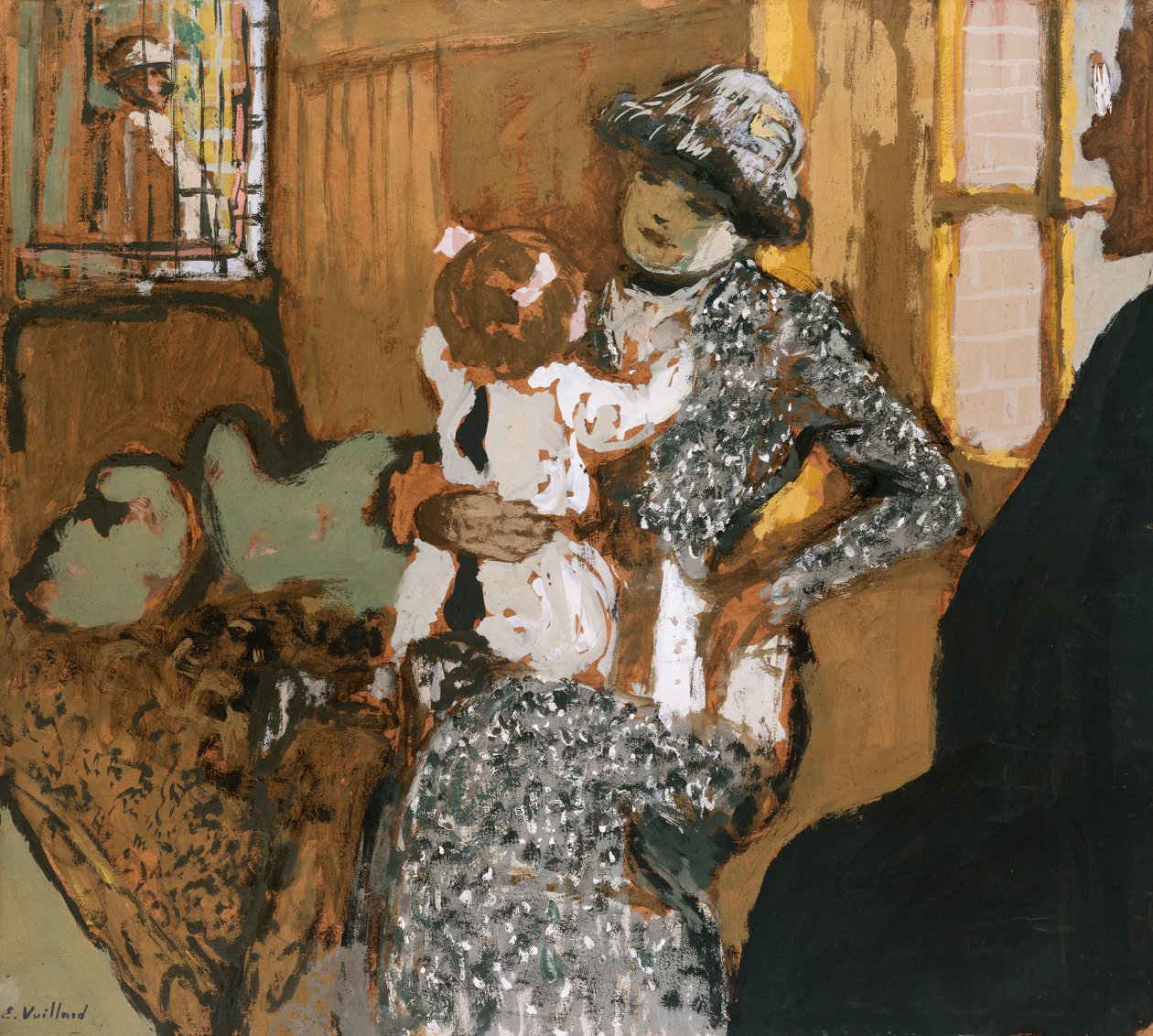 Lapsi valkoisessa esiliinassa, n. 1909 tekijältä Edouard Vuillard