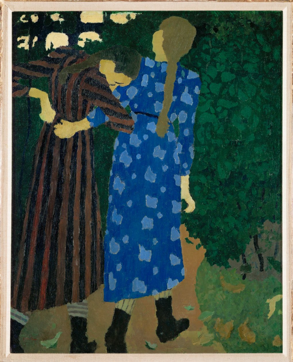 Fillettes se promenant. Tytöt kävelyllä tekijältä Edouard Vuillard