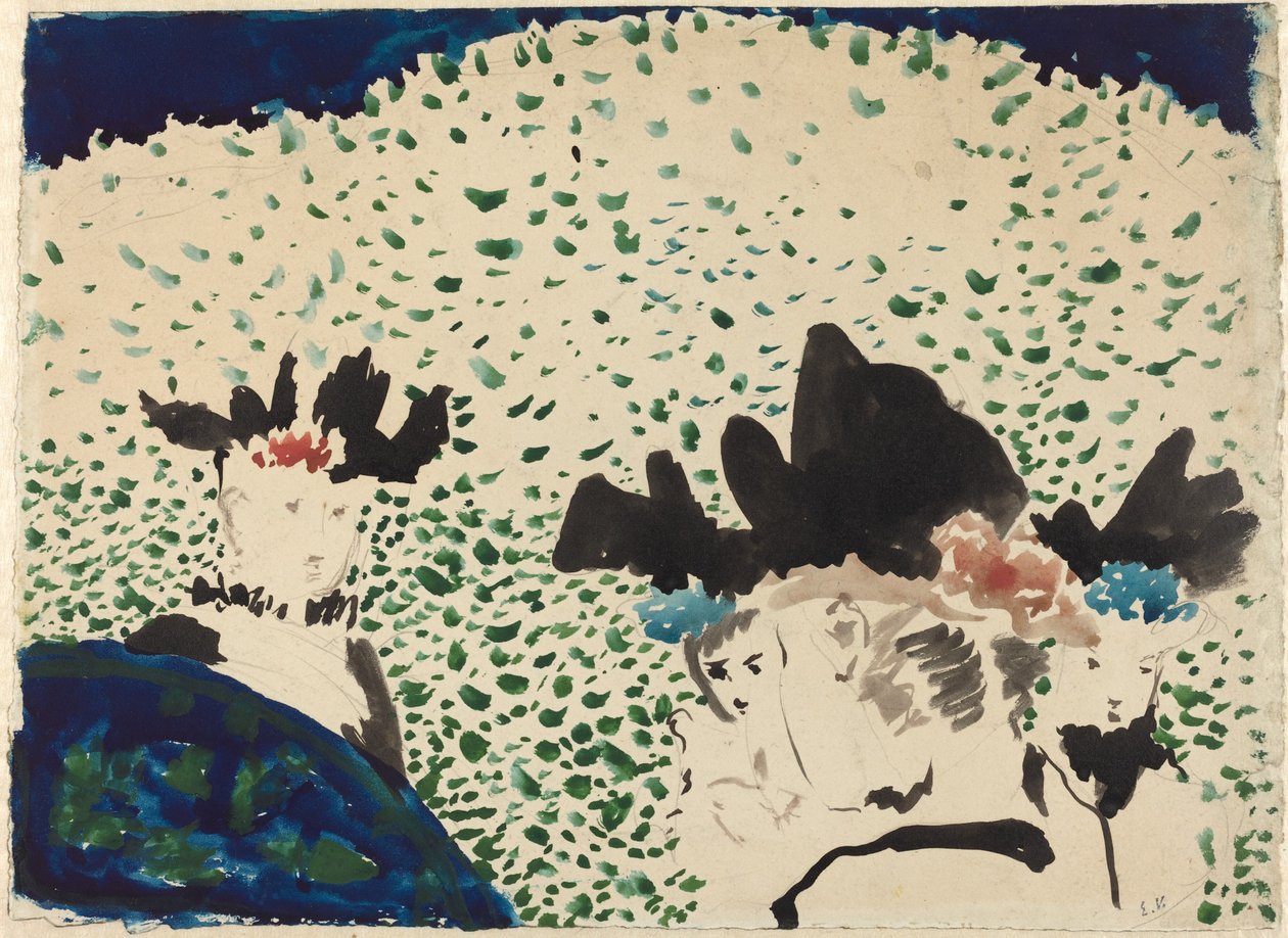 Neljä naista hienoilla hatuilla tekijältä Edouard Vuillard