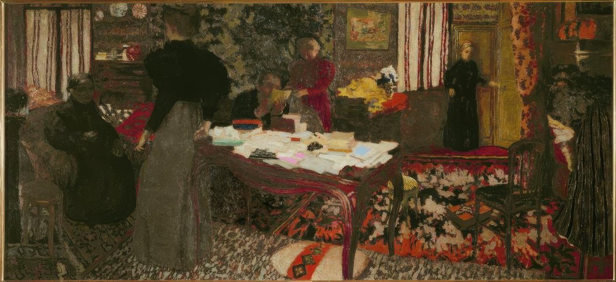 Grand Interieur aux kuusi henkilöä tekijältä Edouard Vuillard