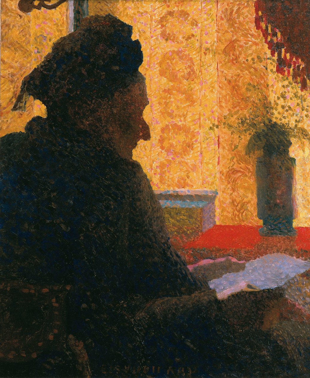 Isoäiti Michaud nähty valoa vasten, 1890 tekijältä Edouard Vuillard