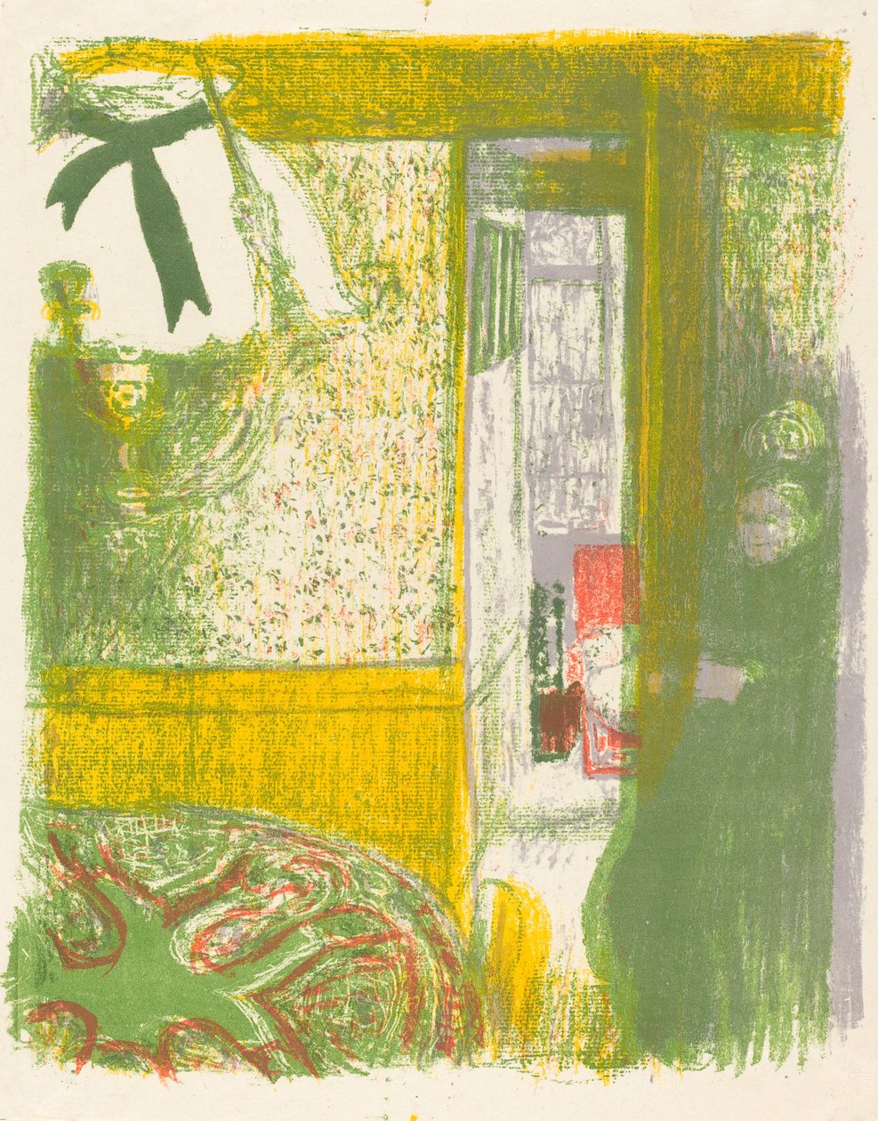 Sisustus riippuvalaisimella (Interieur a la jousitus) tekijältä Edouard Vuillard