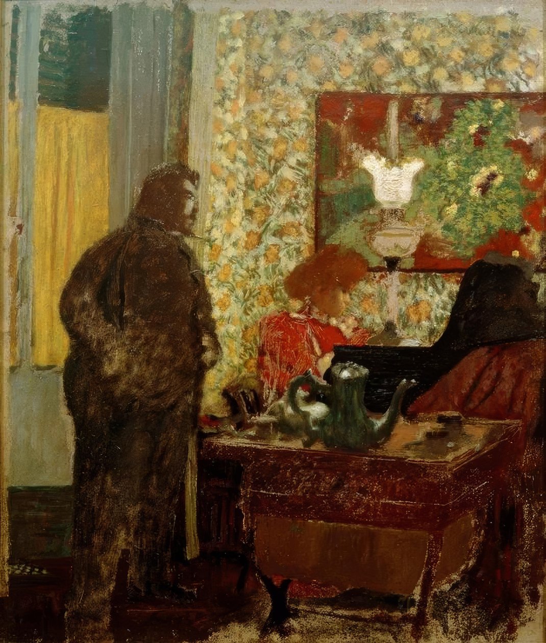 Intérieur avec Misia Natanson au piano (Cipa écoutant Misia tekijältä Edouard Vuillard