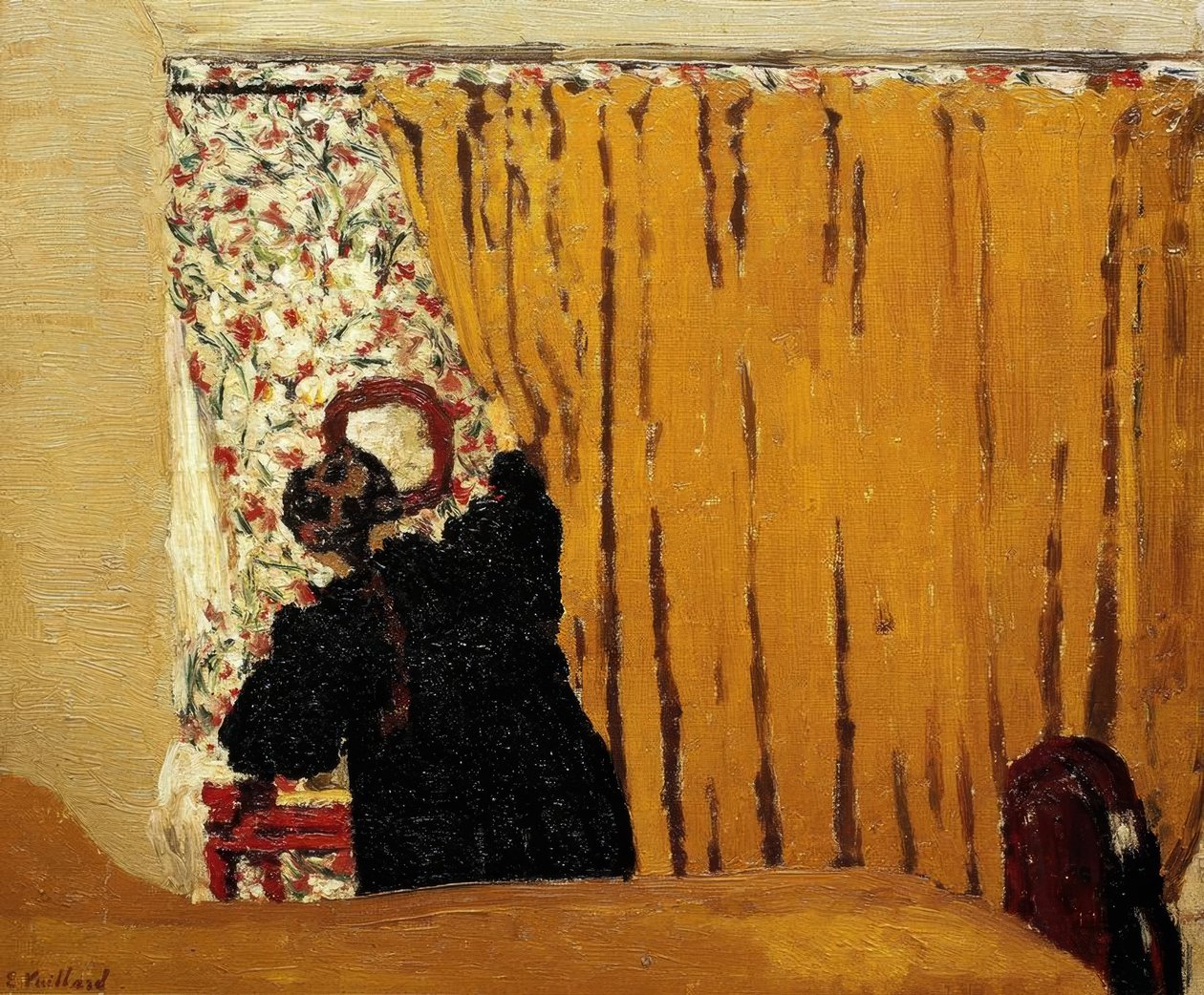 La cortina amarilla/1893 tekijältä Edouard Vuillard