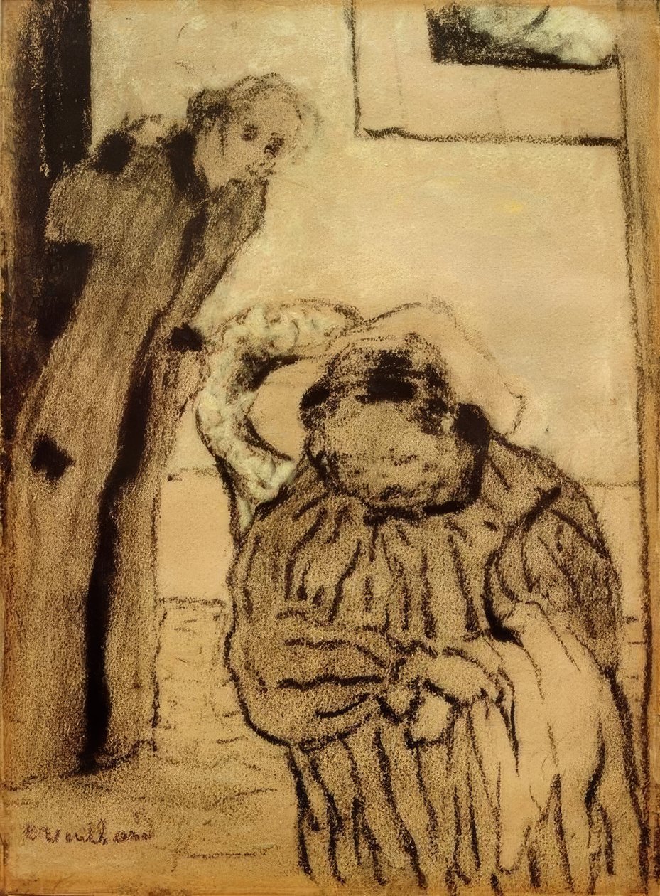 La sieste ou la convalescence tekijältä Edouard Vuillard