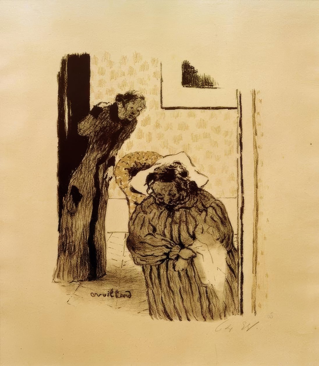 La sieste ou la convalescence tekijältä Edouard Vuillard