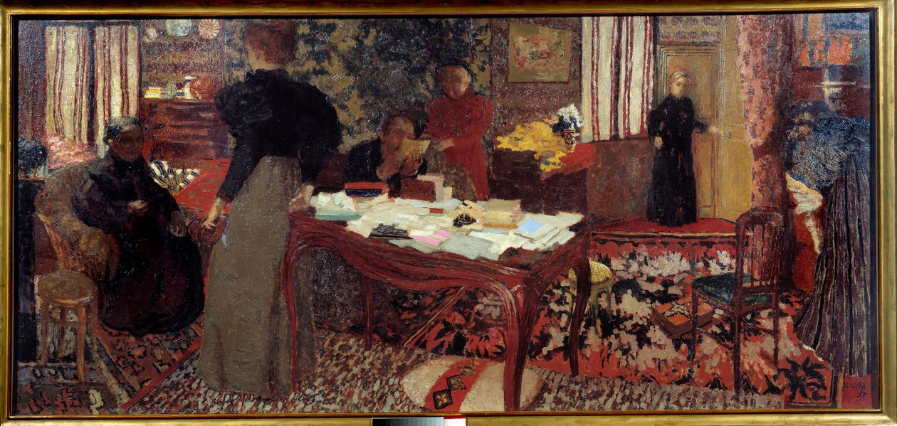 Suuri sisustus kuudella hahmolla tekijältä Edouard Vuillard