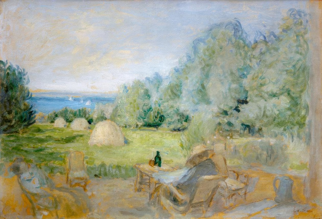 Les meules au jardin des Étincelles à Criqueboeuf tekijältä Edouard Vuillard