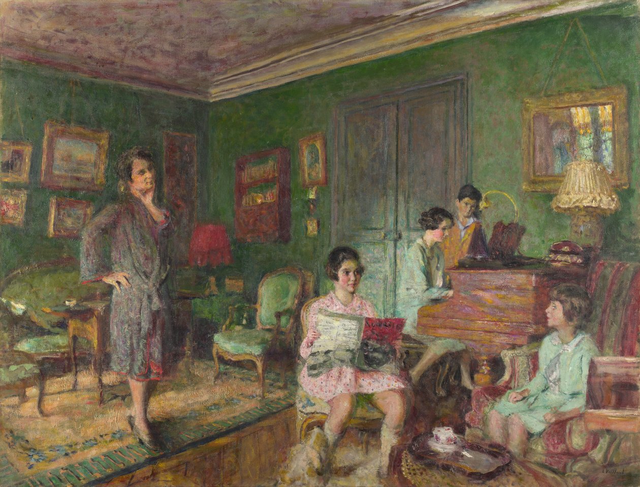 Madame André Wormser ja hänen lapsensa, 1927 tekijältä Edouard Vuillard