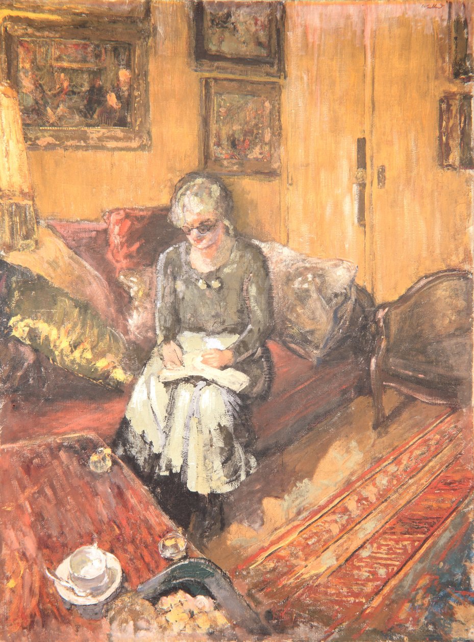 Madame Hessel Boudoirissa, Rue de Naples, n. 1935 (penkkatauti kankaalle) tekijältä Edouard Vuillard