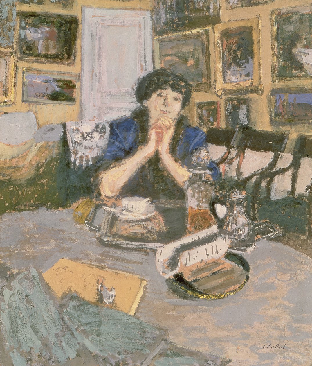 Madame Hessel huivin kanssa, 1911 tekijältä Edouard Vuillard