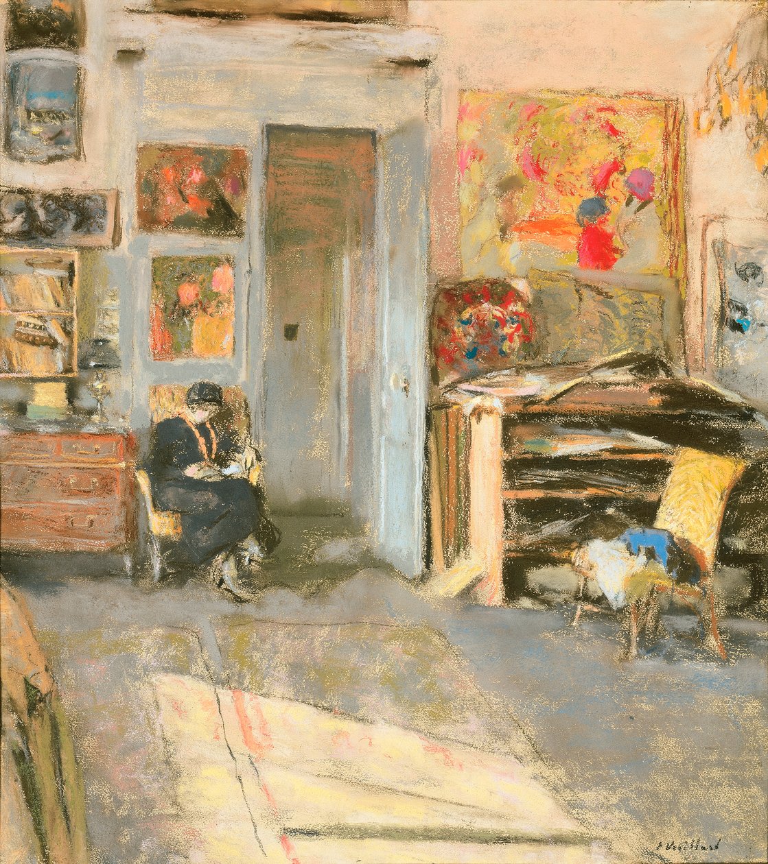 Madame Josse Hessel Vuillardin studiossa, 1915 tekijältä Edouard Vuillard