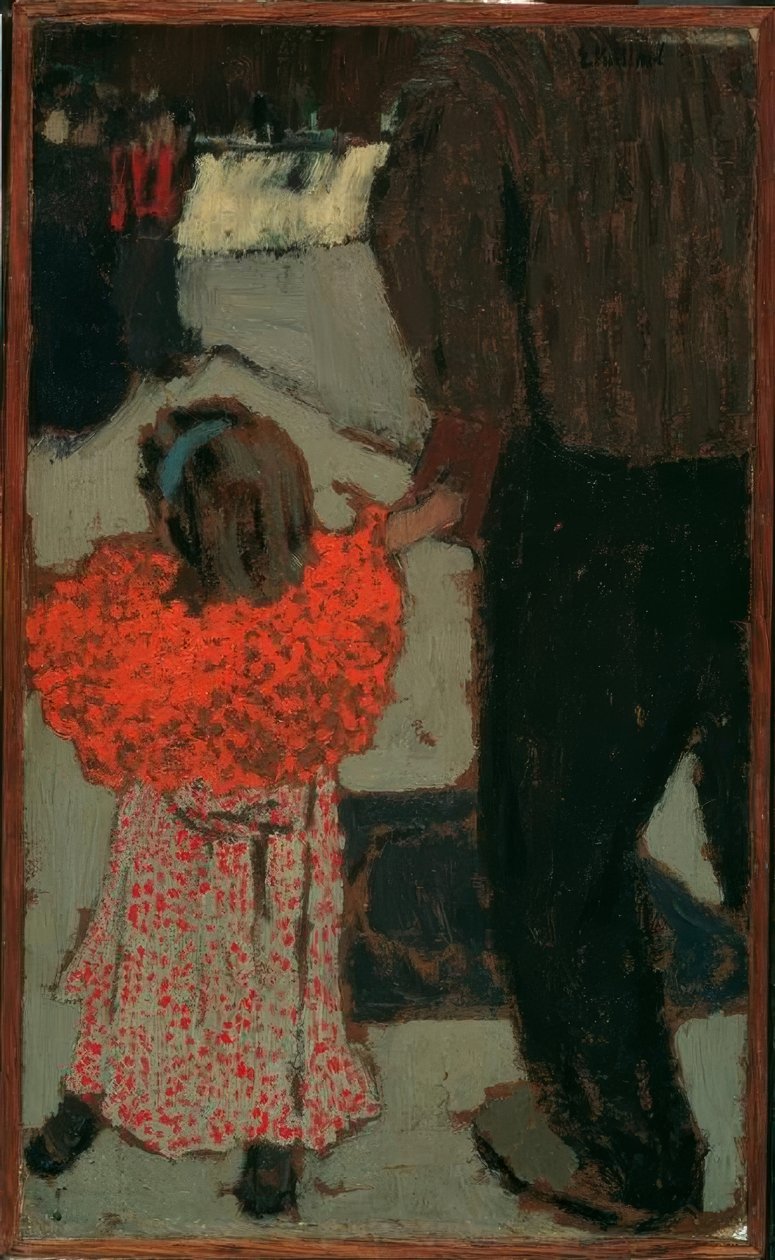 Mädchen mit rotem Schal tekijältä Edouard Vuillard