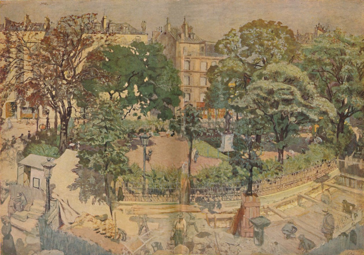 Place Vintimille kuvattuna maalarin ikkunasta 1917, 1917, 1946 tekijältä Edouard Vuillard