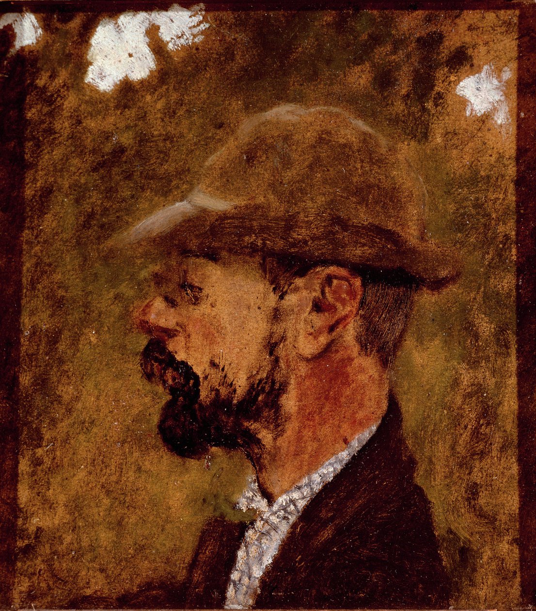Taidemaalari Henri de Toulouse Lautrecin muotokuva profiilin mukaan (öljy kankaalle) tekijältä Edouard Vuillard