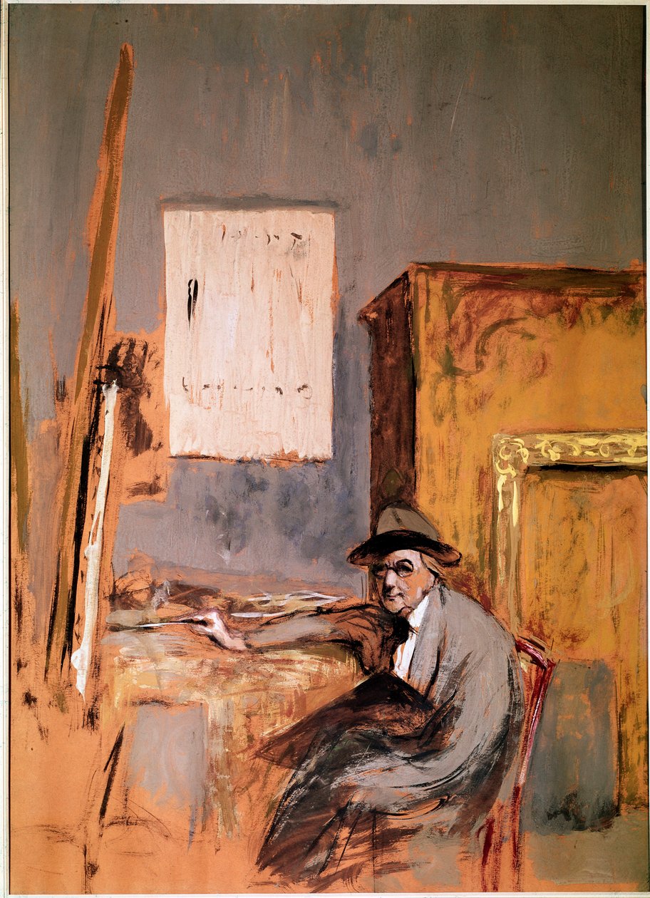 Taidemaalari Jean Louis Forainin muotokuva hänen studiossaan tekijältä Edouard Vuillard