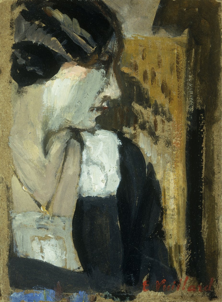 Naisen profiili; Femme profiili, tekijältä Edouard Vuillard
