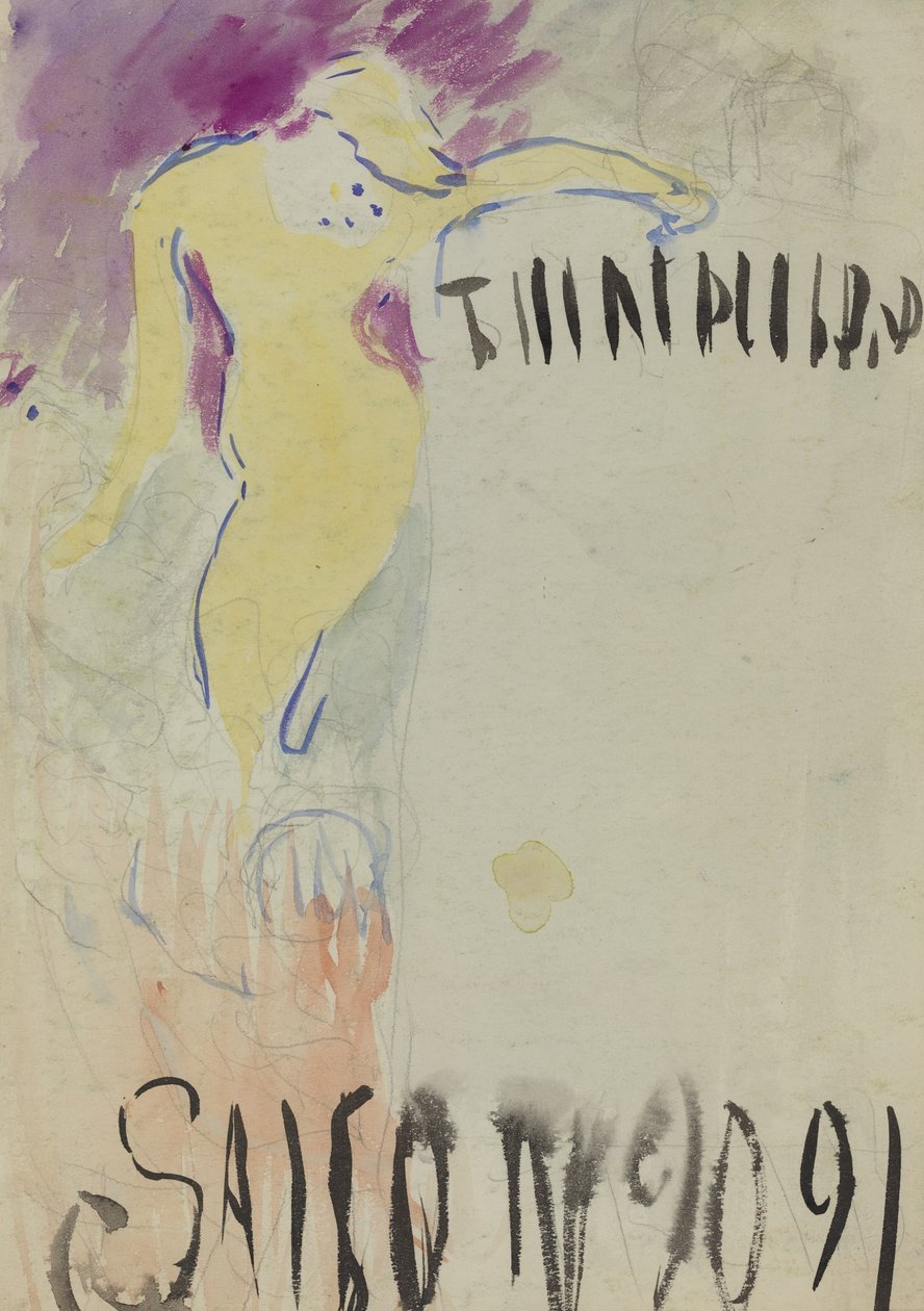 Ohjelmasuunnittelu Théâtre Librelle [verso] tekijältä Edouard Vuillard