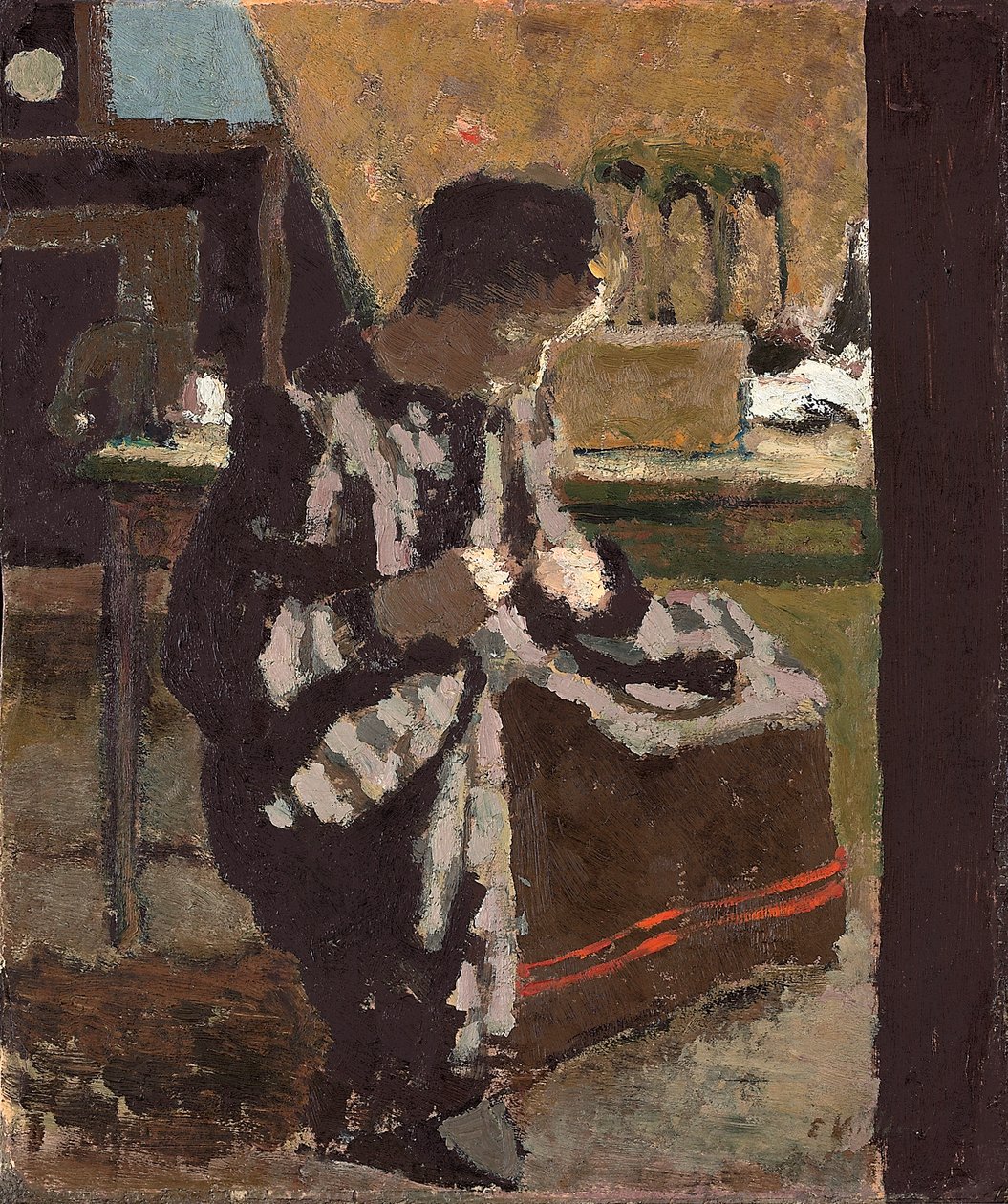 Ompelu; La couture, n. 1893 tekijältä Edouard Vuillard