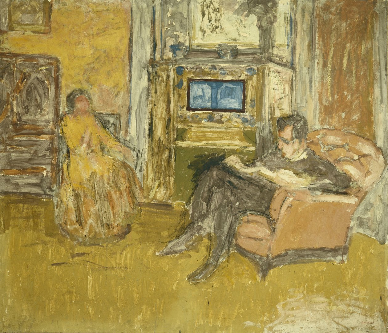 Study for a Portrait of Mr, n. 1916 tekijältä Edouard Vuillard