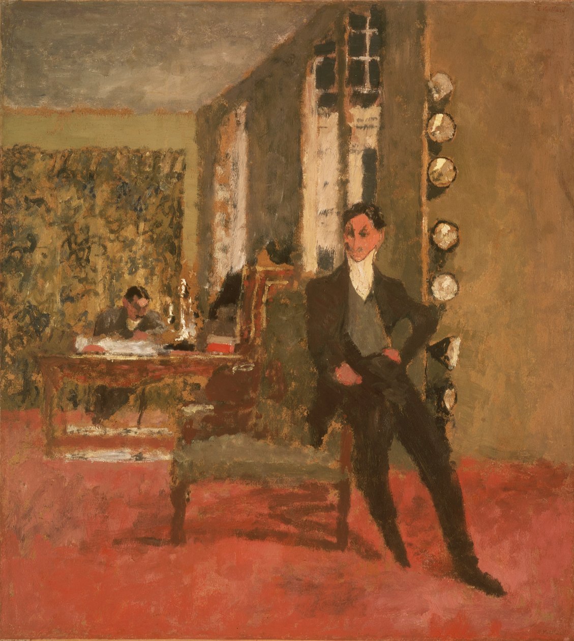 Taidekauppiaat (Bernheim-Jeunen veljekset) 1908 (öljy kartongille, kiinnitetty kankaalle) tekijältä Edouard Vuillard