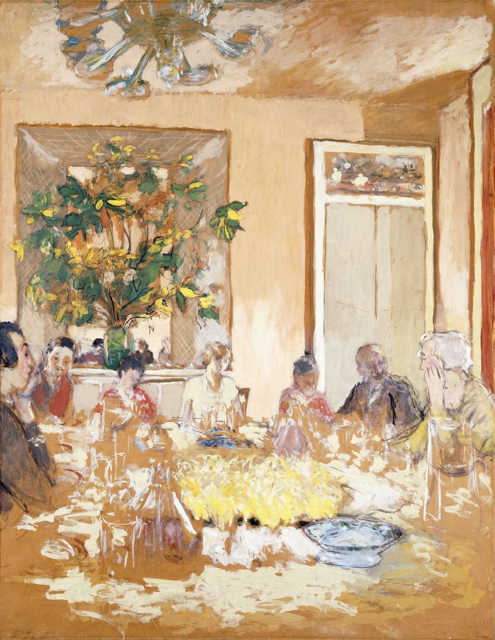 Ruokasali Clayes Chateaussa, 1938 tekijältä Edouard Vuillard