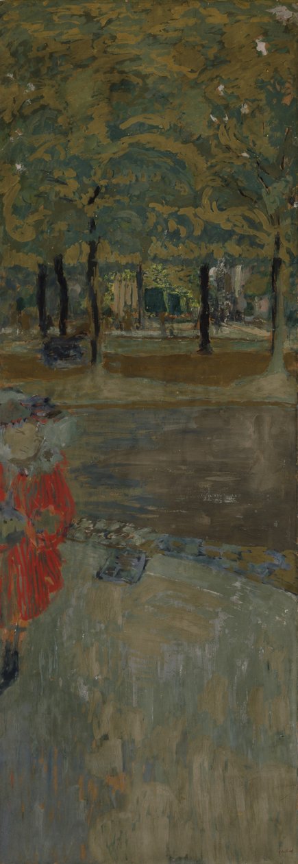 La Muetten puutarha Passyssa, Pariisissa, n. 1906-1907 (tauti kankaalle paperilla) tekijältä Edouard Vuillard