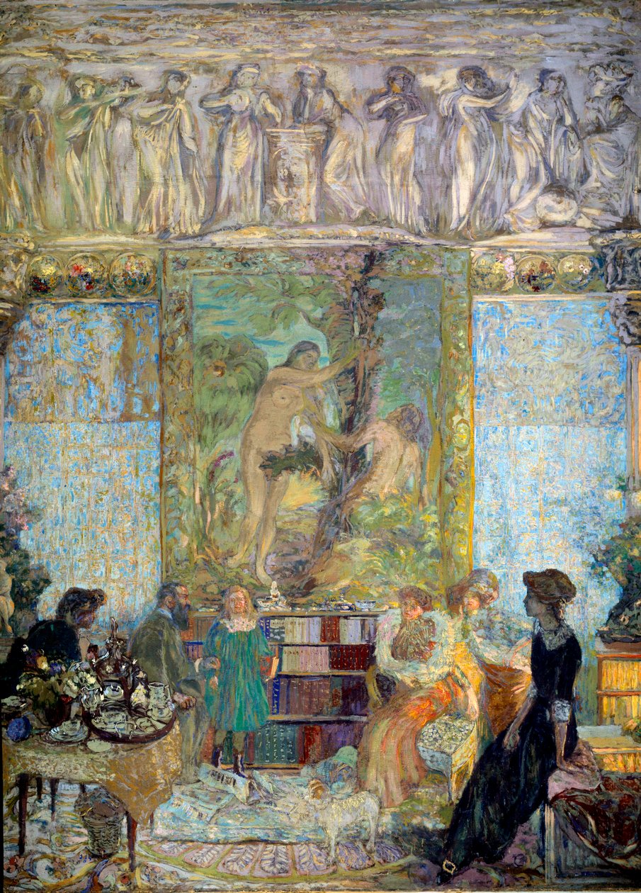 Kirjasto Etualalla Marguerite Caetani, Bassianon prinsessa tekijältä Edouard Vuillard