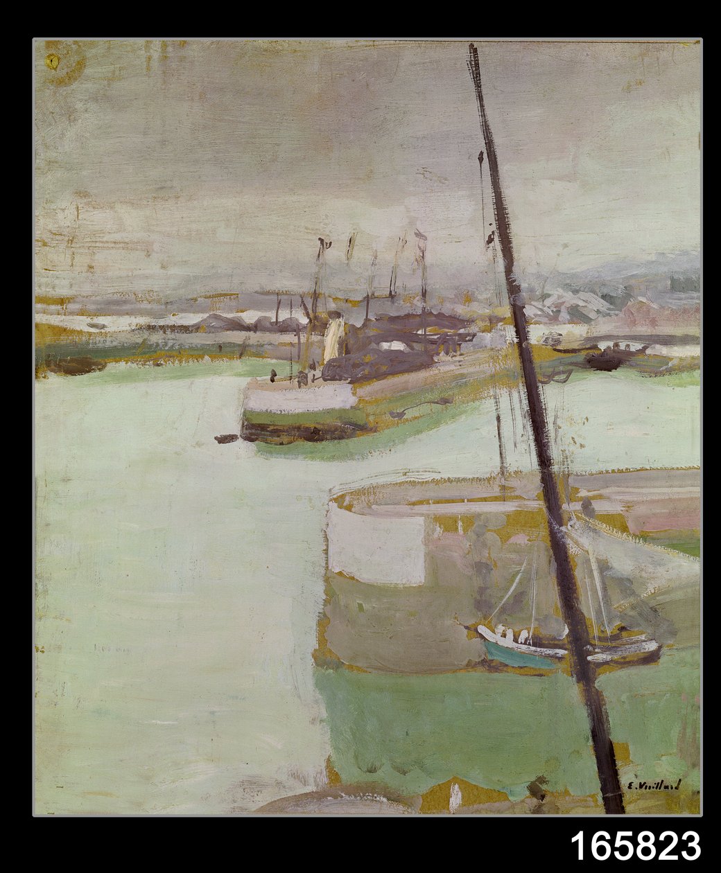 Honfleurin satama, 1919 tekijältä Edouard Vuillard