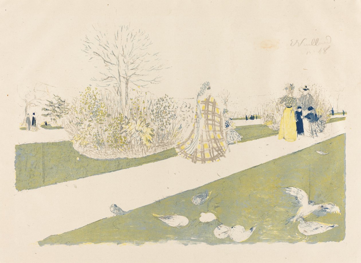 The Tuileries Garden The Tuileries Garden, julkaistu 1896. tekijältä Edouard Vuillard