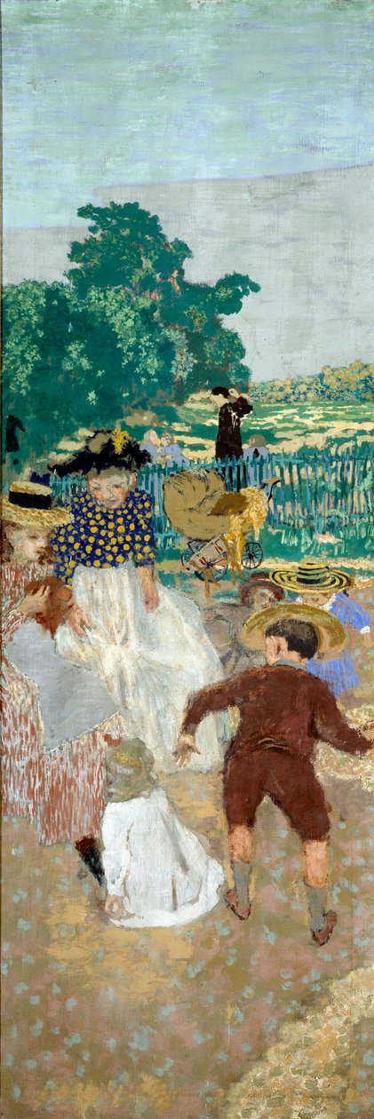 Yleiset puutarhat: Sairaanhoitajat (vasemmalla) (yksityiskohta triptyykistä) tekijältä Edouard Vuillard