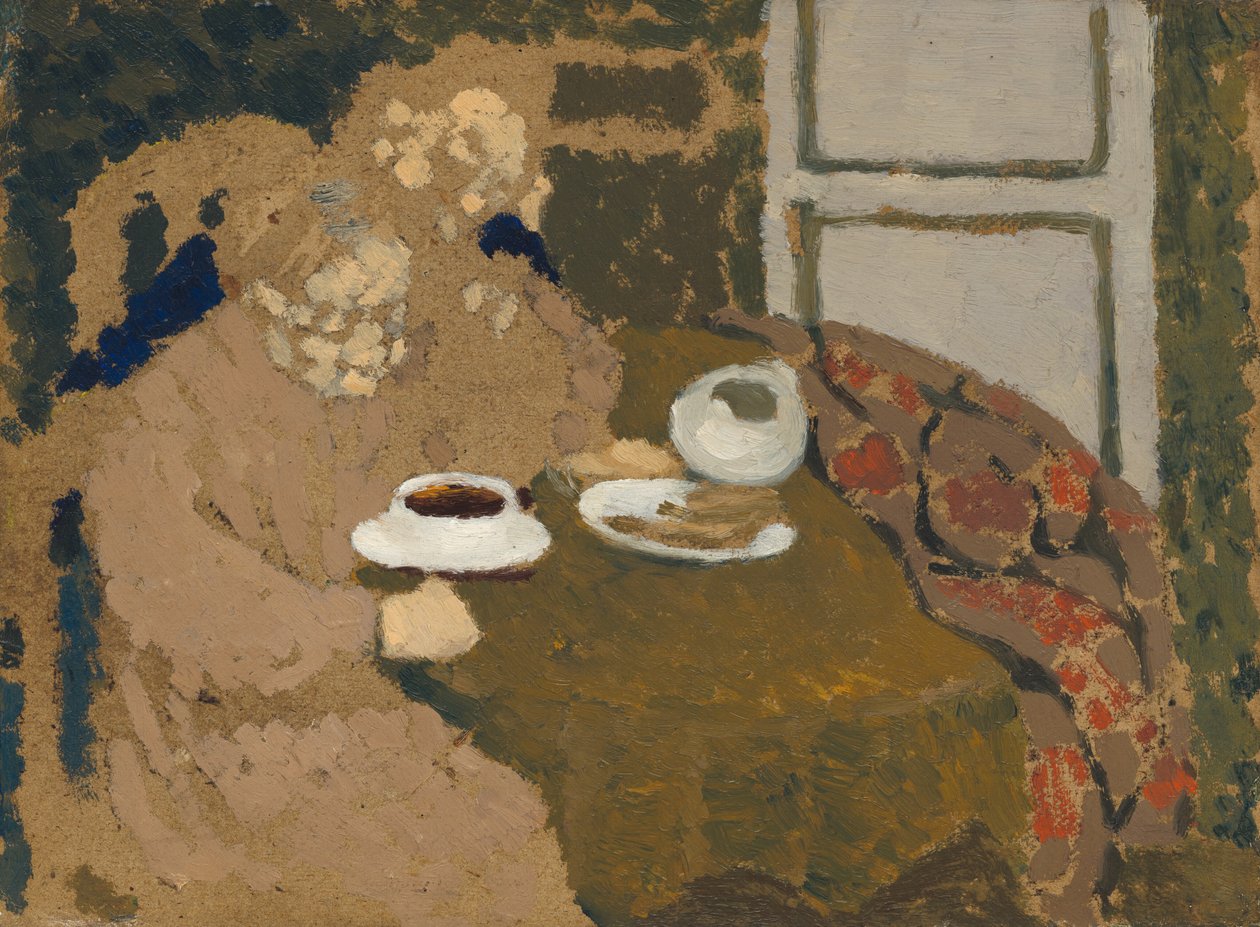 Kaksi naista juomassa kahvia tekijältä Edouard Vuillard