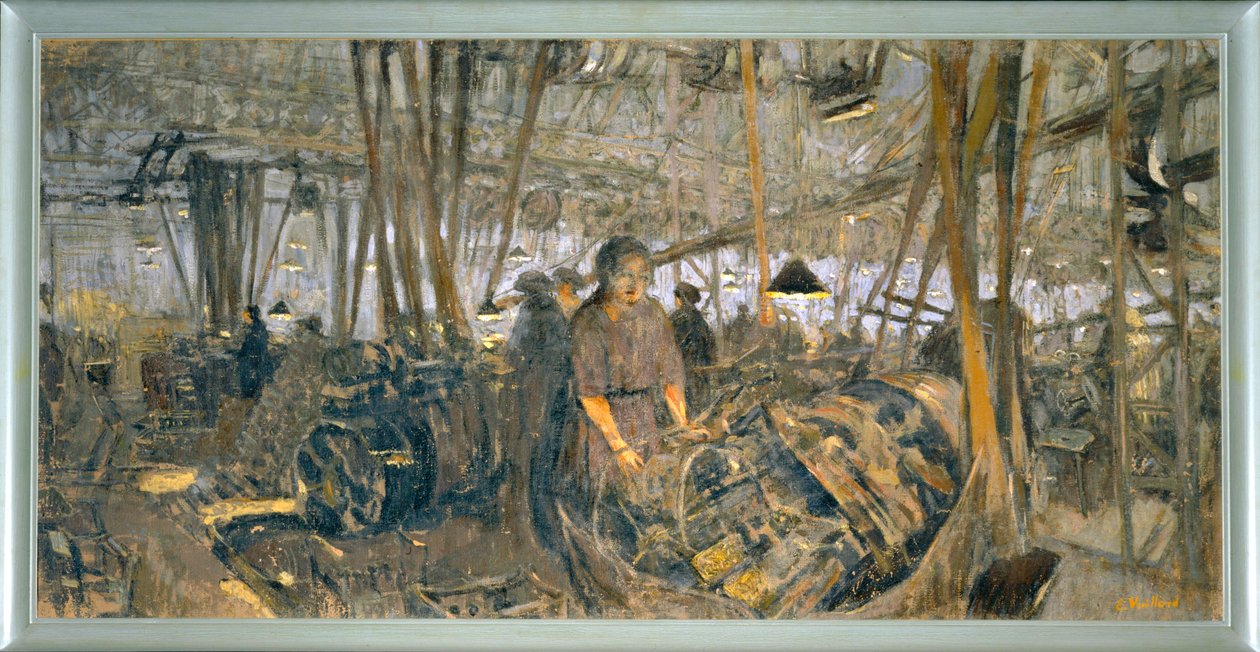 Asetehdas Lyonissa: tornit - ... (tempera kankaalle) tekijältä Edouard Vuillard