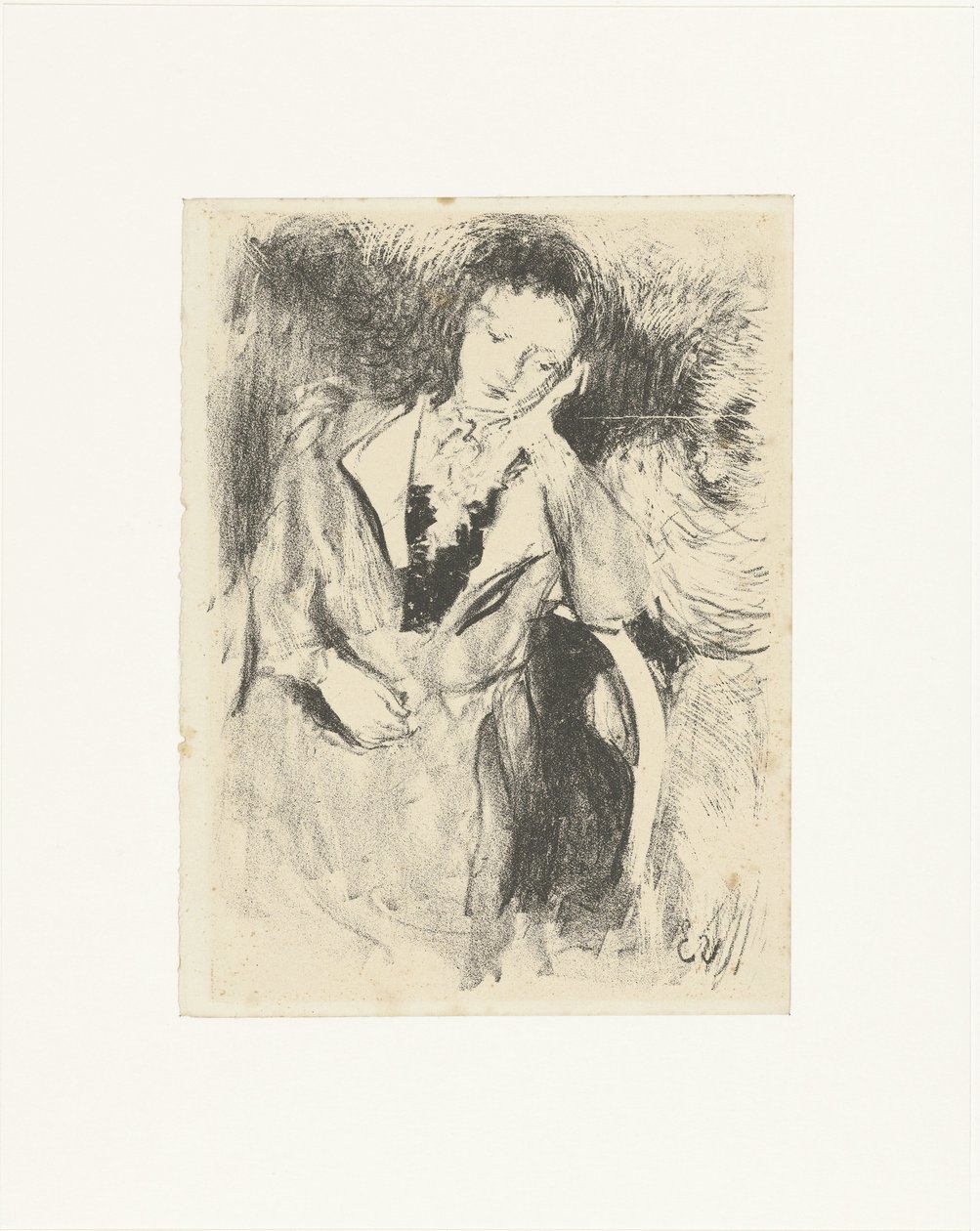 Nainen istuu tuolilla Jeune femme accoudée tekijältä Edouard Vuillard
