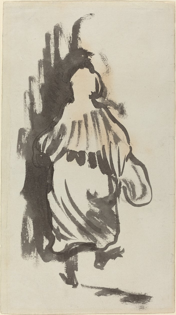 Kävelevä hahmo takaa katsottuna tekijältä Edouard Vuillard