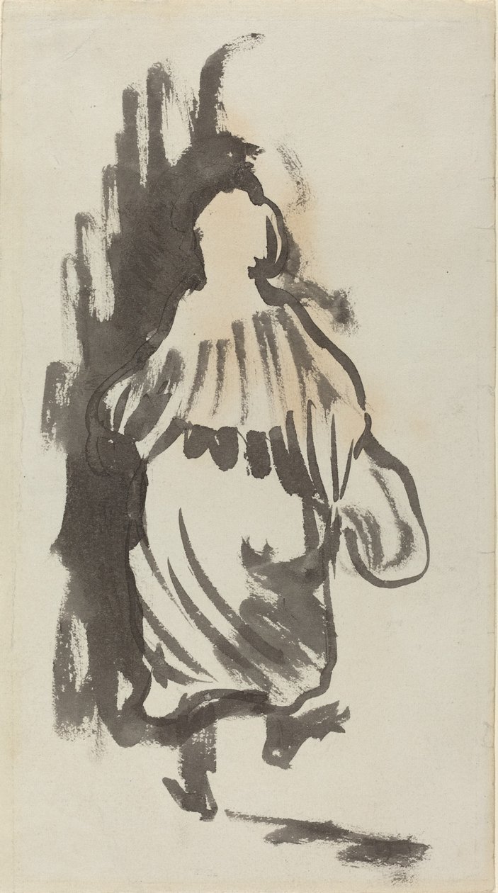 Kävelevä hahmo takaa katsottuna, n. 1894. tekijältä Edouard Vuillard