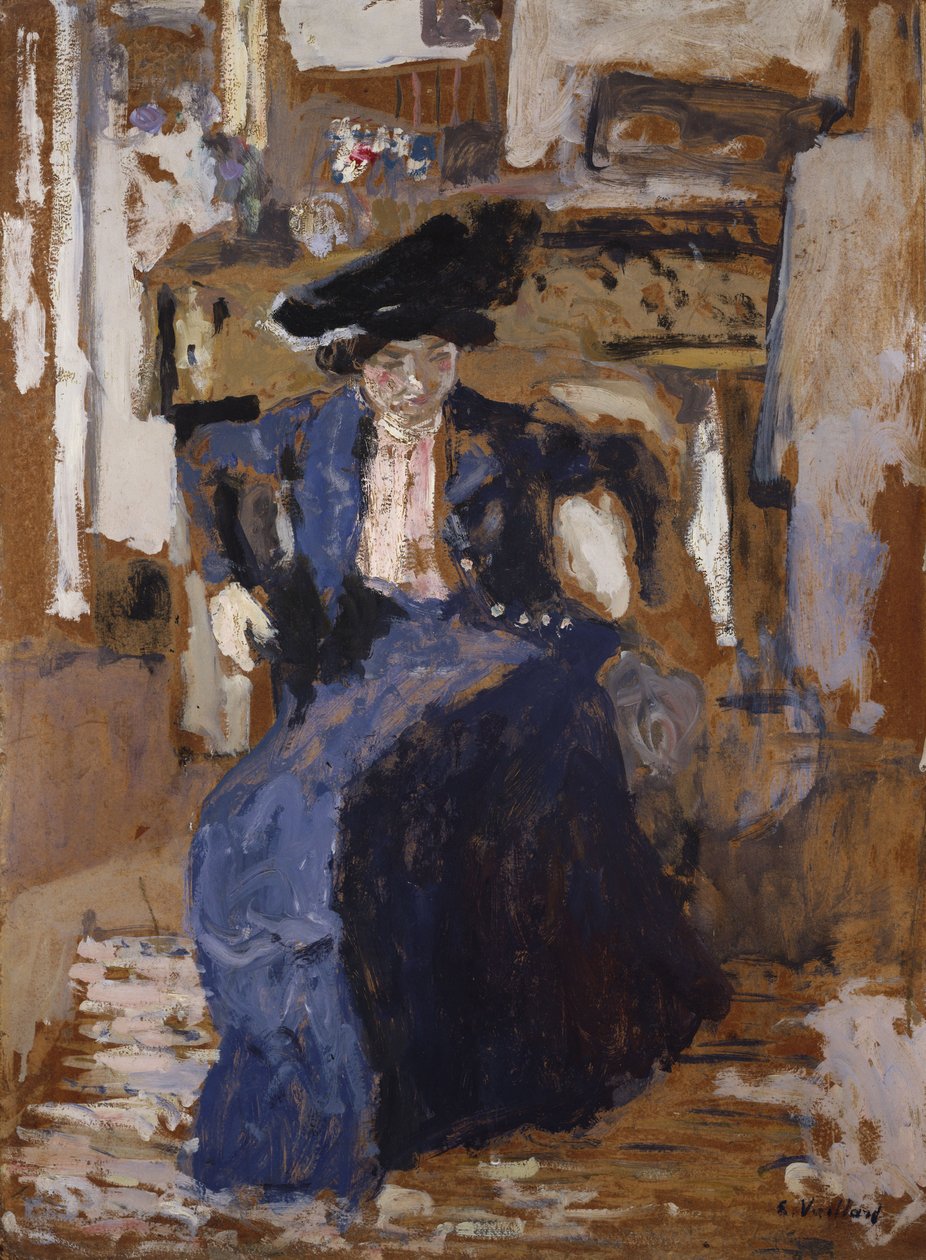 Nainen sinisessä tekijältä Edouard Vuillard