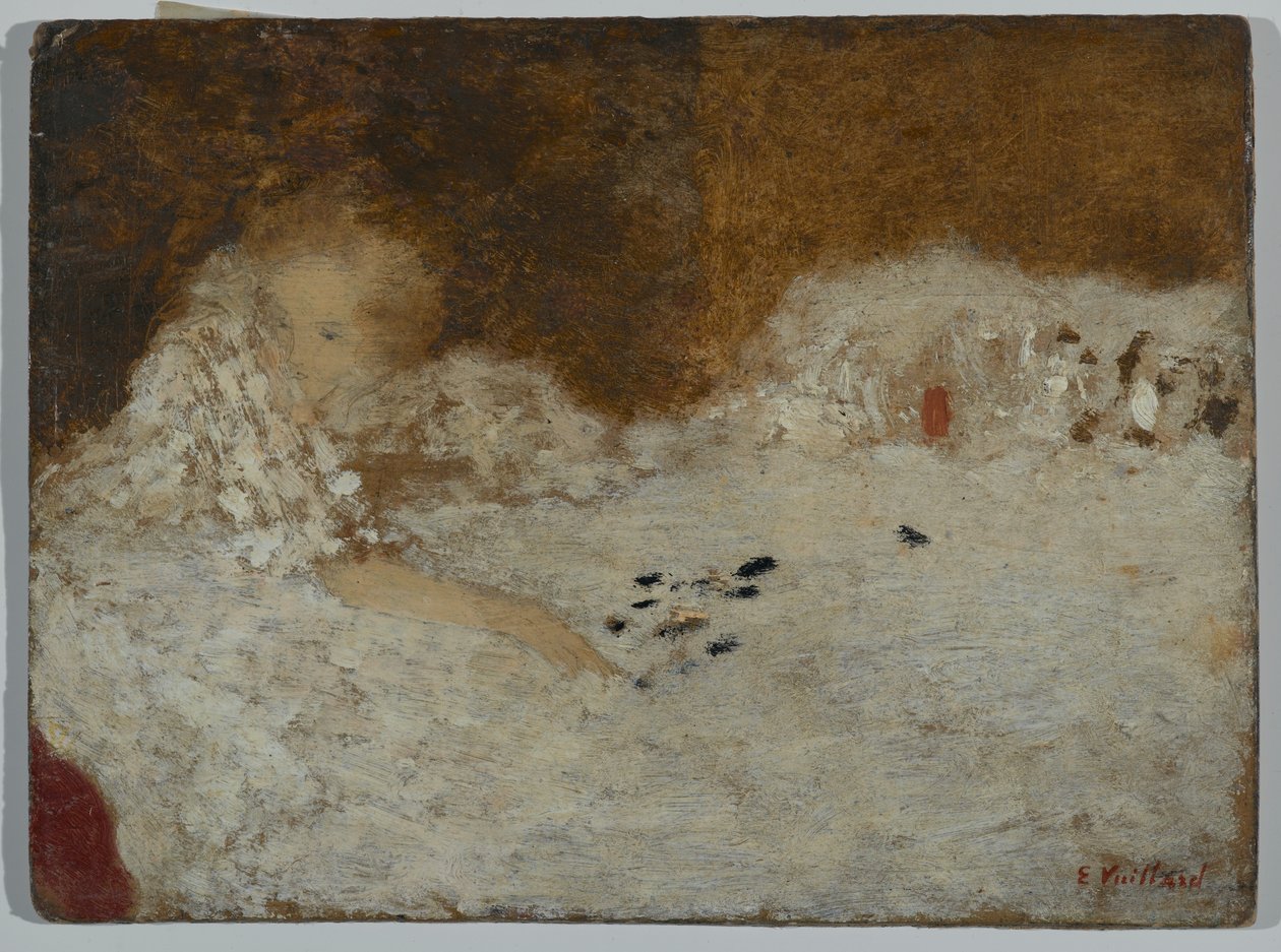 Nuori nainen sängyssä, 1894 tekijältä Edouard Vuillard