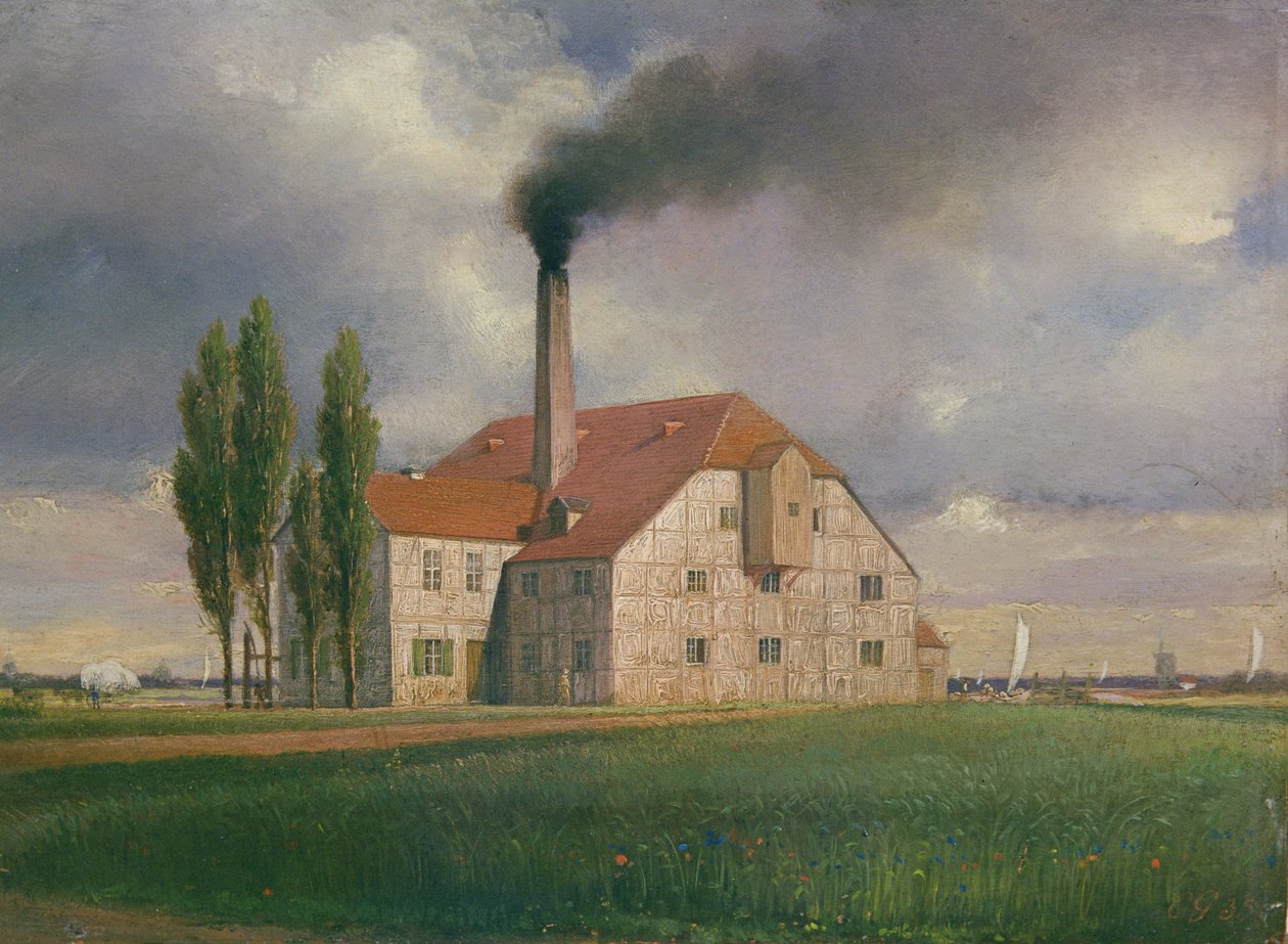Ernst Marchin keramiikkatehdas, Sophienstrasse, Charlottenburg, Berliini, 1835 tekijältä Johann Philipp Eduard Gartner