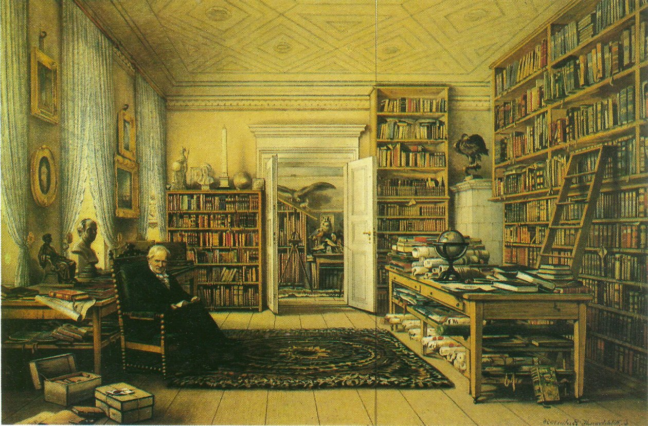 Arbeitszimmer des Alexander von Humboldt tekijältä Eduard Hildebrandt