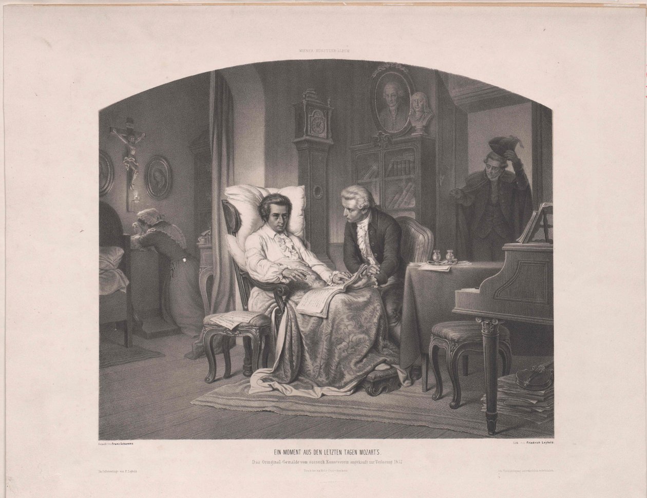 Mozartin kuolema, tekijältä Eduard Friedrich Leybold