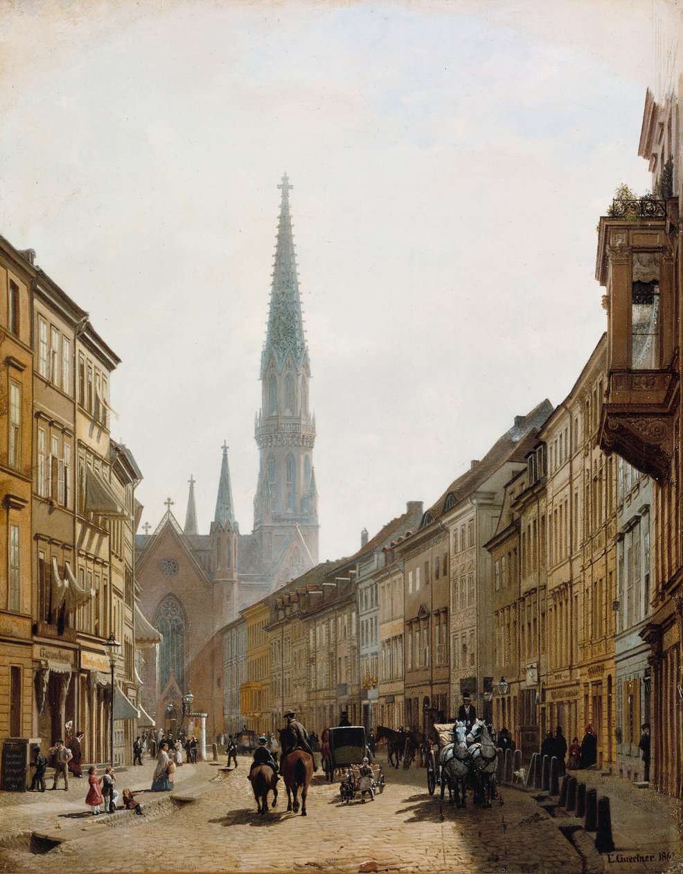 Brüderstraße tekijältä Eduard Gaertner