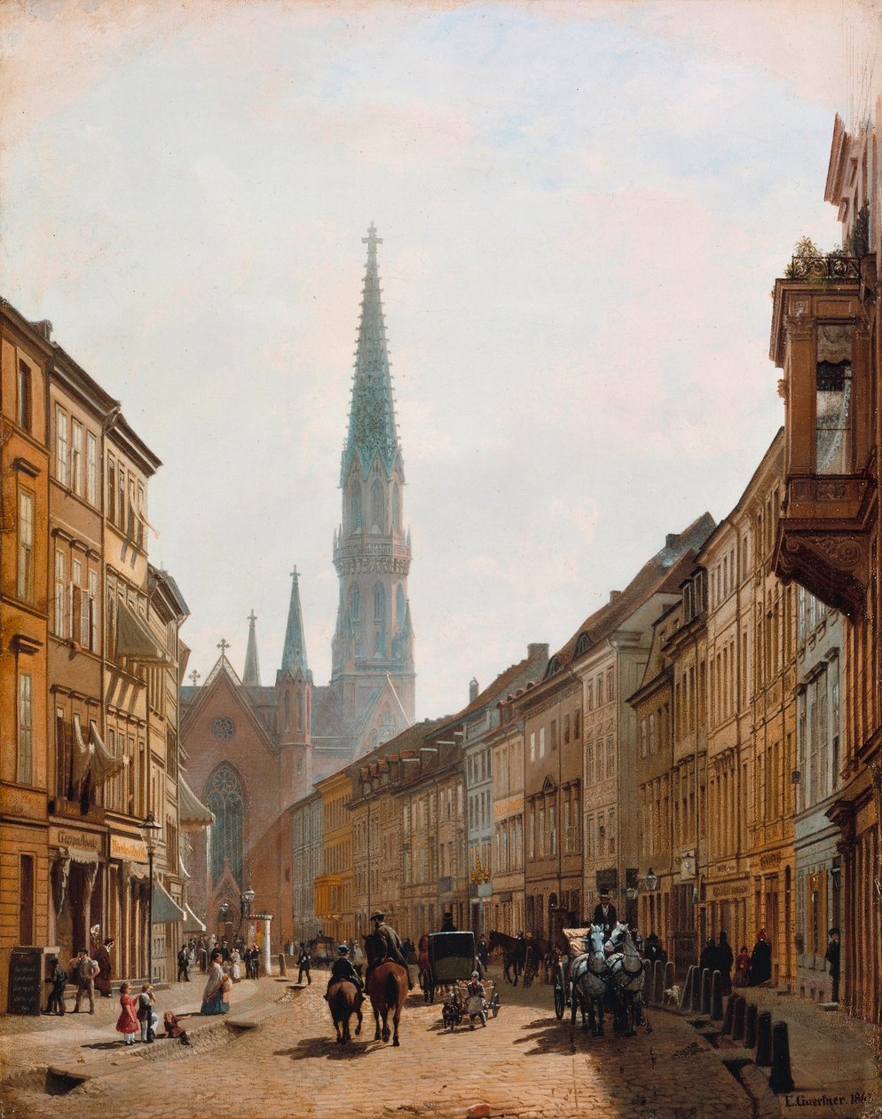 Brüderstraße tekijältä Eduard Gaertner