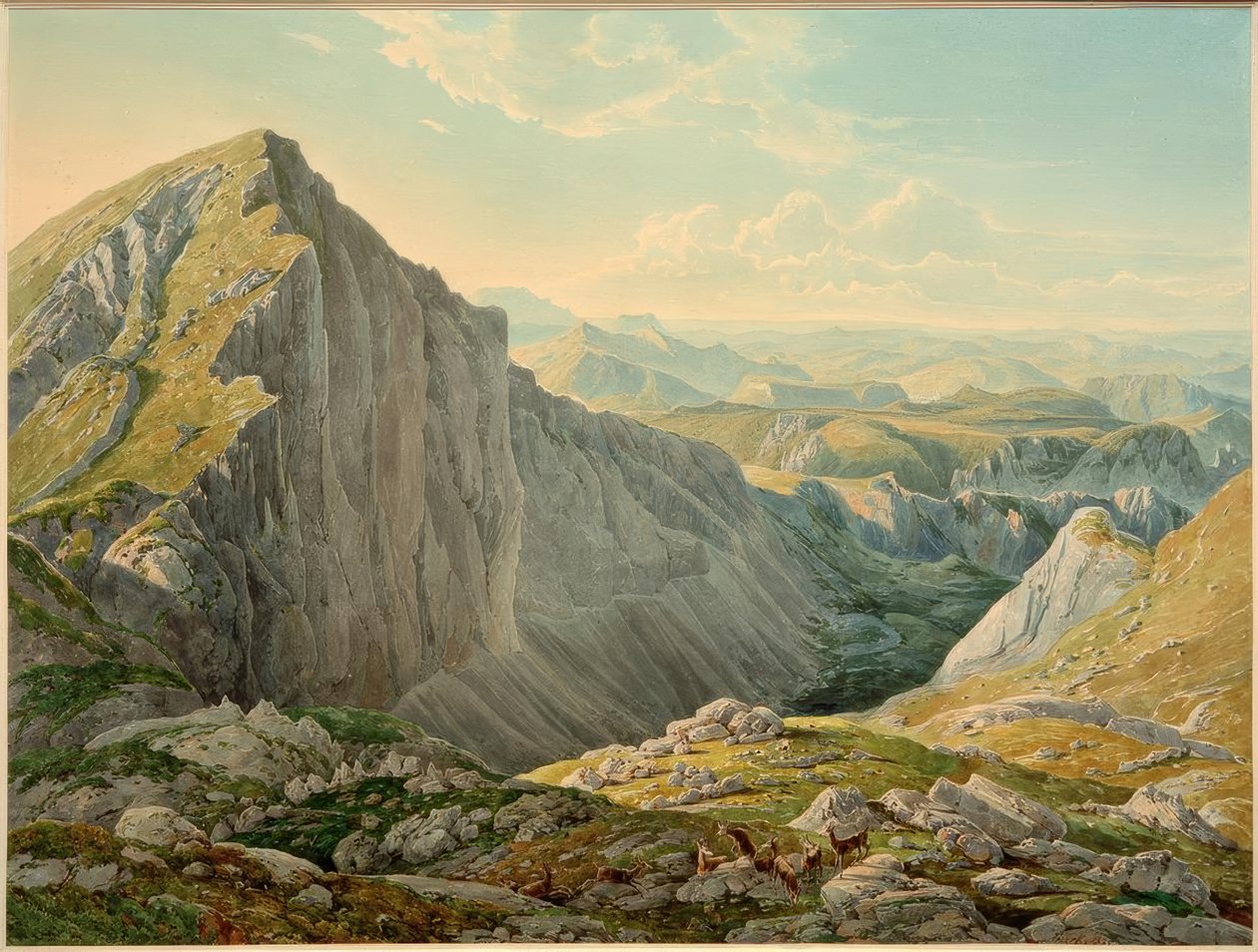 Der Große Höllstein mit der Aussicht gegen Mariazell tekijältä Eduard Gurk