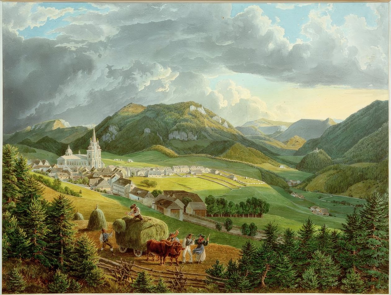 Mariazell von der Bürgeralpe tekijältä Eduard Gurk