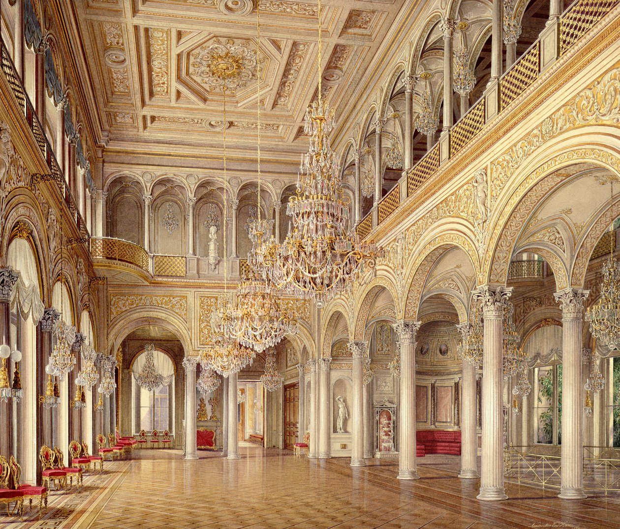 Paviljonkihalli, Pieni Eremitaaši, 1864 tekijältä Eduard Hau